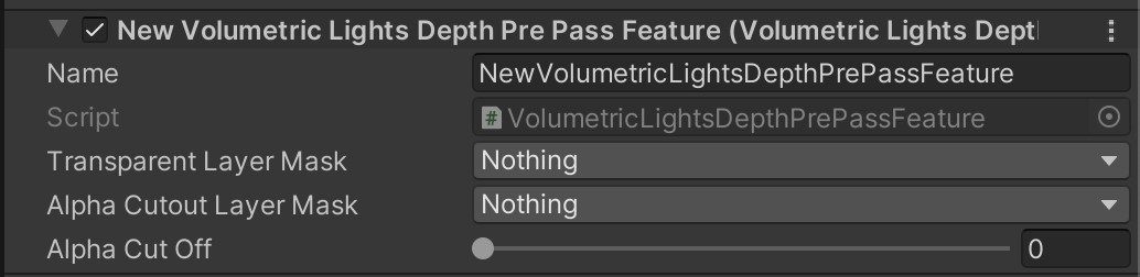 Depth Pre-Pass settings